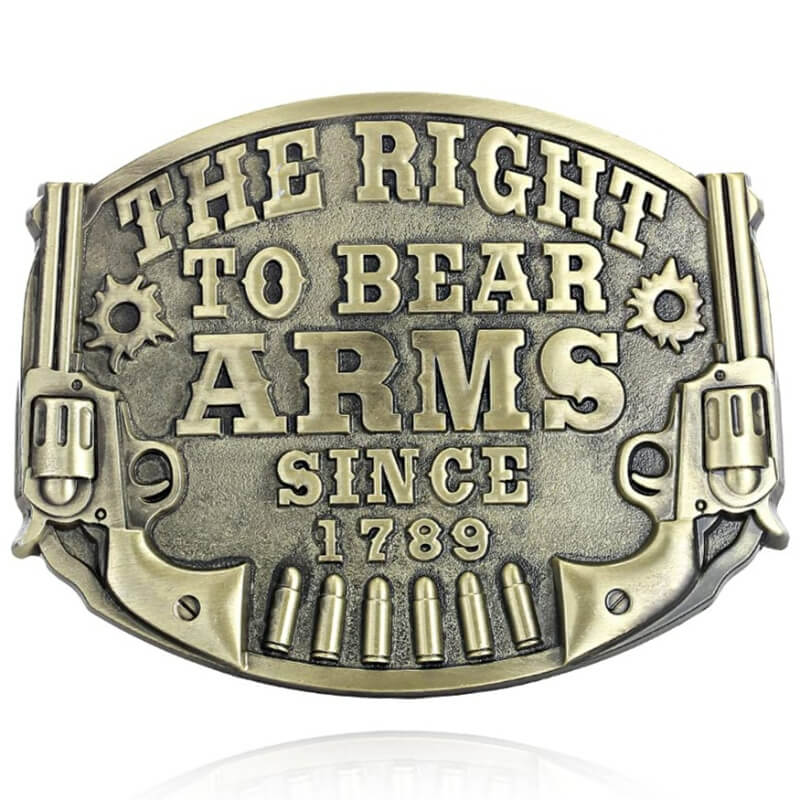 Pistol Belt Buckle Western Cowboy