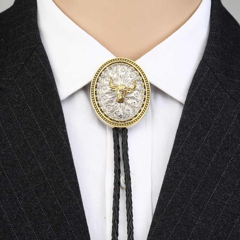 Bolo Tie Western In Turchese - Cravatta Cowboy Uomo, Stile Vintage - Foto 8