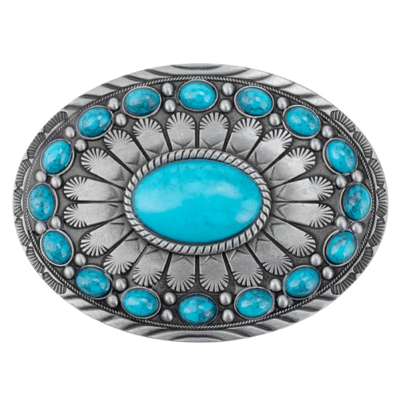 Turquoise western outlet belt