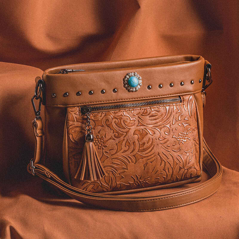Western leather crossbody bag Clearance