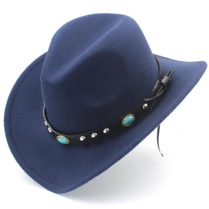 Navy Blue Cowboy Hat Western Cowboy