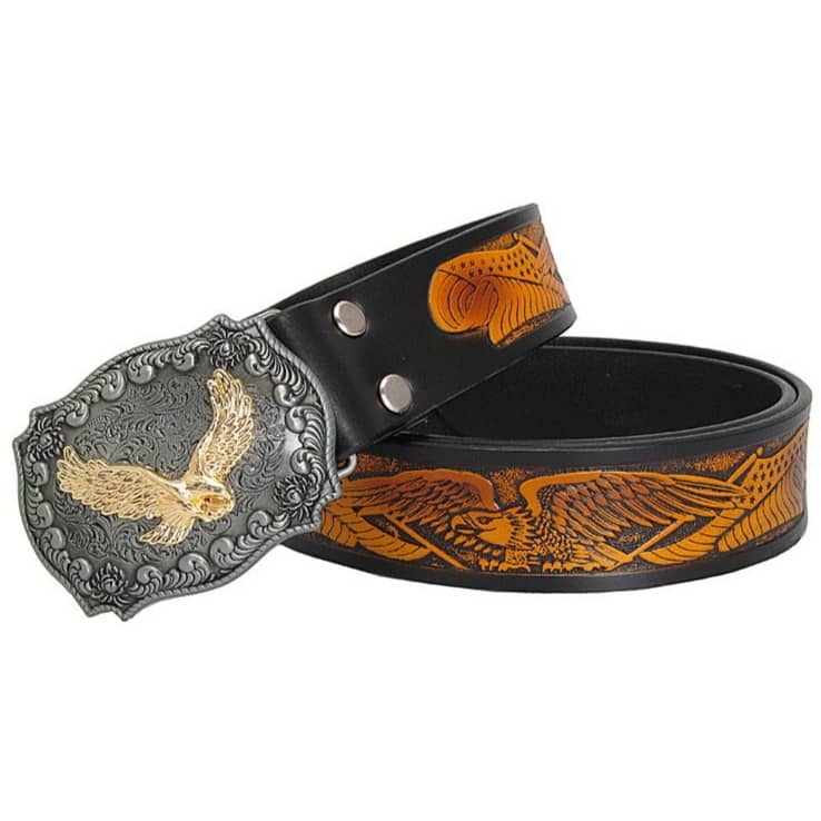 Engraved Western Belt Western Cowboy