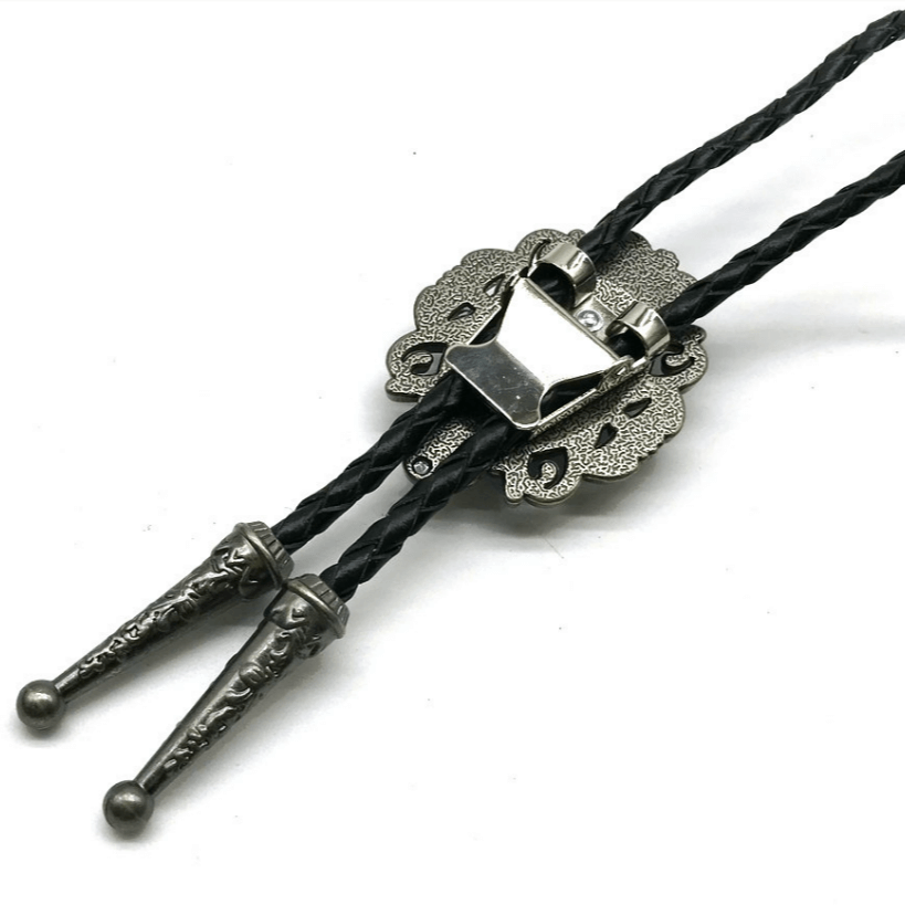 Cross Pendant Bolo Tie for Men Western American Cowboy Handmade