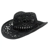 Black Straw Cowboy Hat