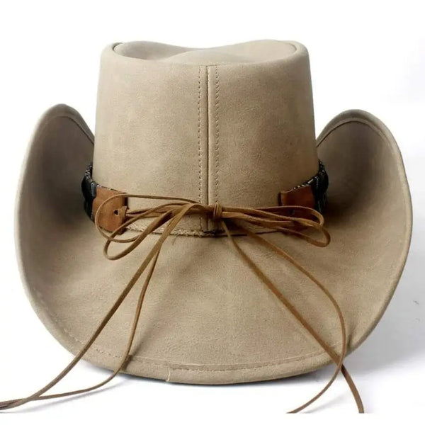 Real Leather Cowboy Hat