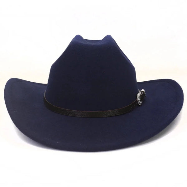 Blue Felt Cowboy Hat 