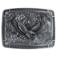 Large Cowboy Belt Buckle Silver