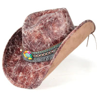 Red Leather Cowboy Hat