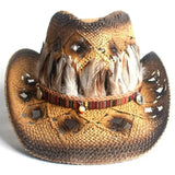 Western Straw Cowboy Hat Vintage