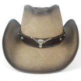 Longhorn Leather Cowboy Hat