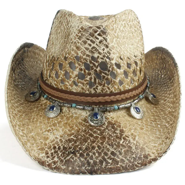 Vintage Straw Cowboy Hat