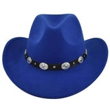 Blue Felt Cowboy Hat