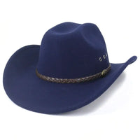Navy Blue Western Hat