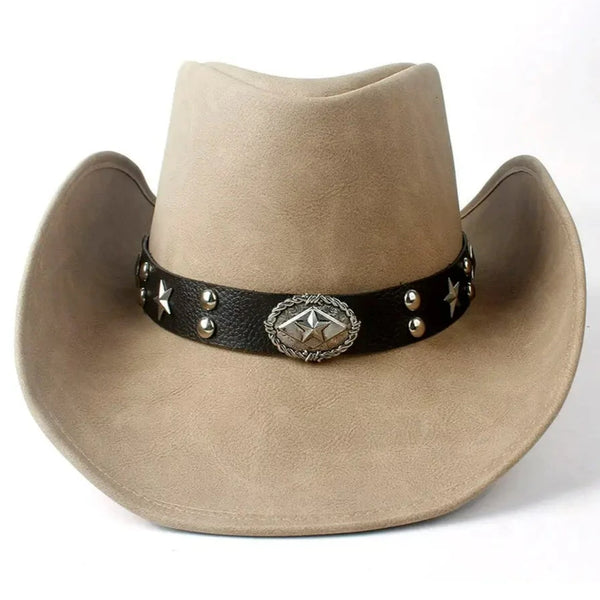 Leather Texas Cowboy Hat