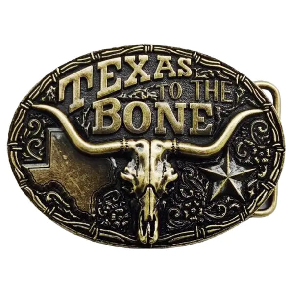 Texas Rodeo Belt Buckle Gold