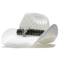 White Straw Cowboy Hat