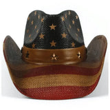 Patriotic Straw Cowboy Hat