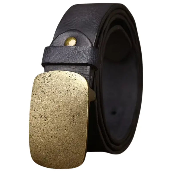 Black and Gold Western Leather Belt
