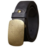 Black and Gold Western Leather Belt