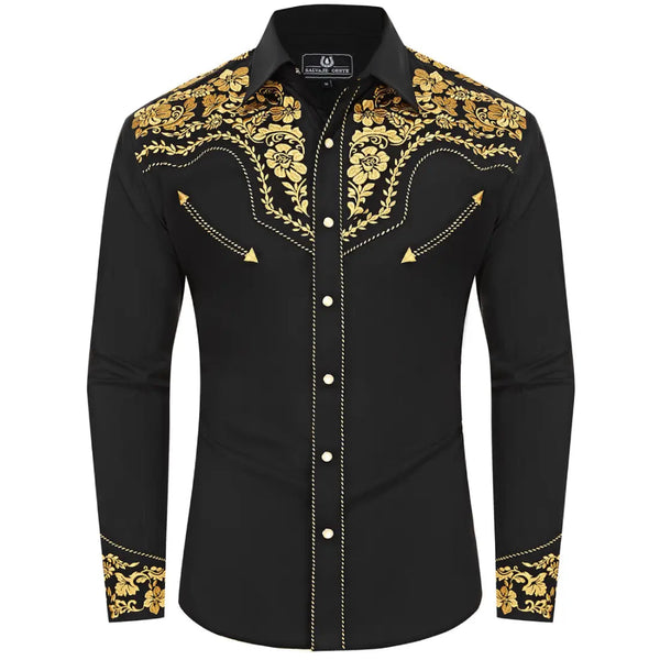 Black and Gold Western Shirt