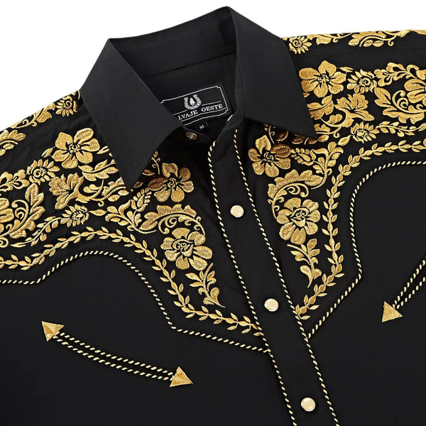 Black and Gold Western Shirt