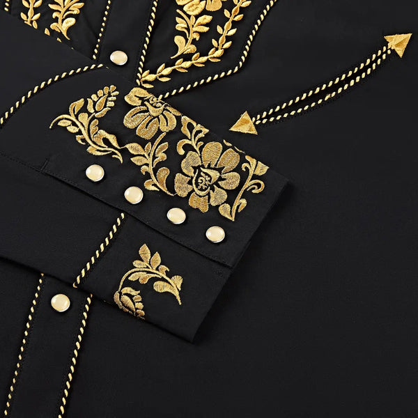 Black and Gold Western Shirt