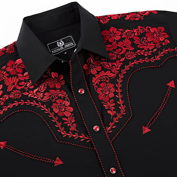 Black and Red Cowboy Shirt