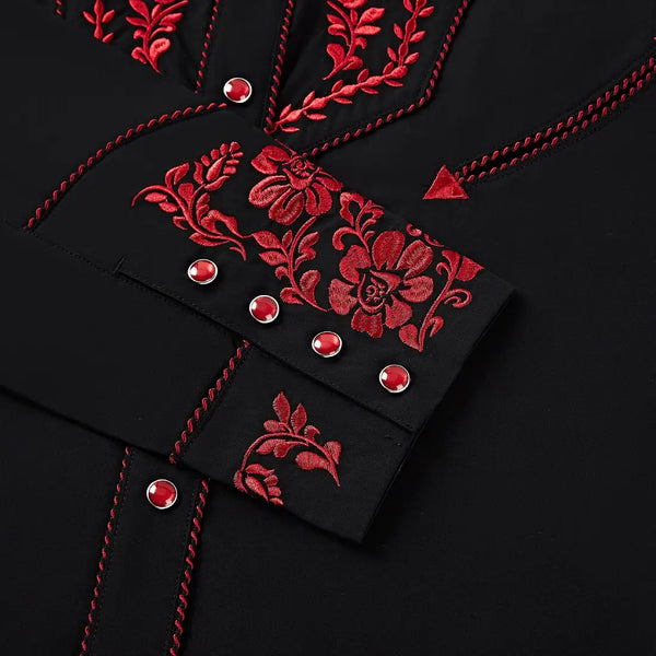 Black and Red Cowboy Shirt
