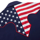 Blue Patriotic Western Shirt