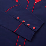 Blue Patriotic Western Shirt