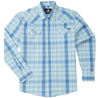 Blue Plaid Western Shirt