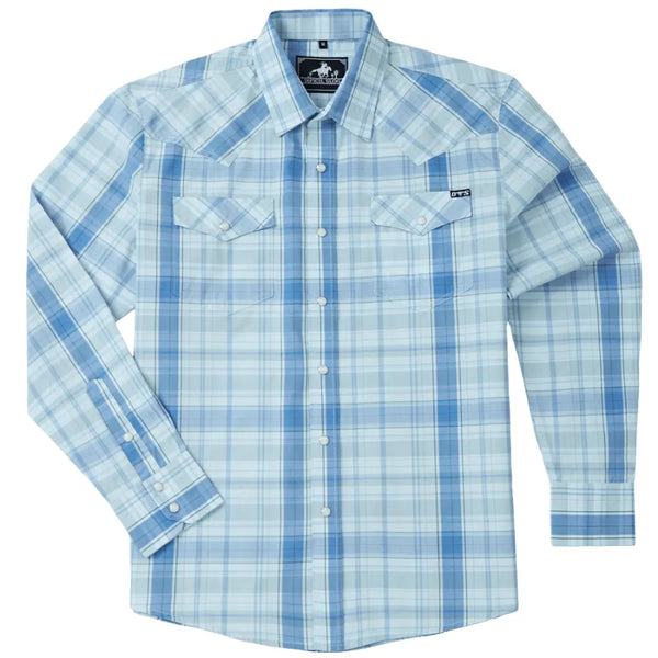 Blue Plaid Western Shirt