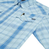 Blue Plaid Western Shirt