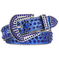 Blue Rhinestone Western Belt