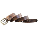 Brown Vintage Style Leather Cowboy Belt