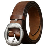 Brown Leather Western Belt