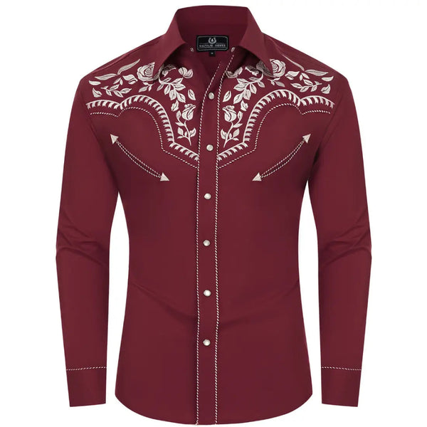 Burgundy Western Shirt