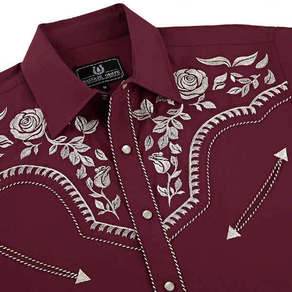 Burgundy Western Shirt