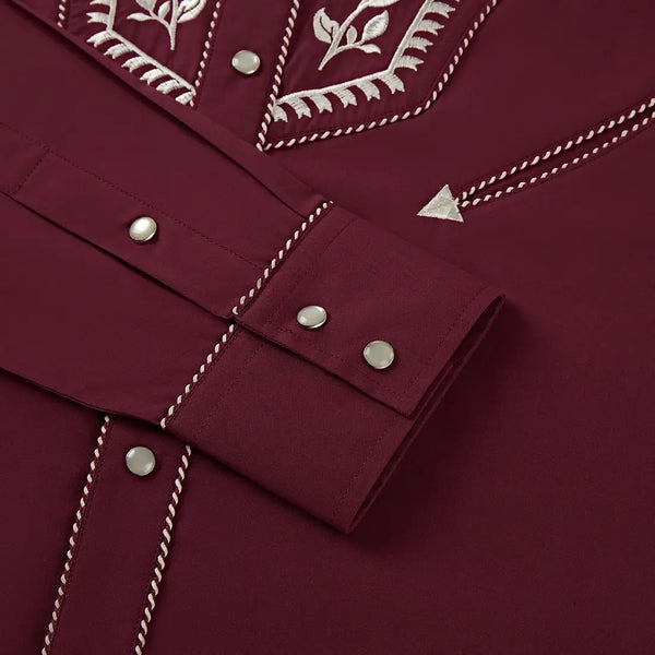 Burgundy Western Shirt