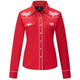 Women's Red Western Shirt