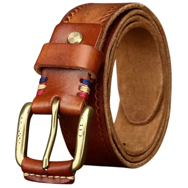 Premium Leather Cognac Western Belt