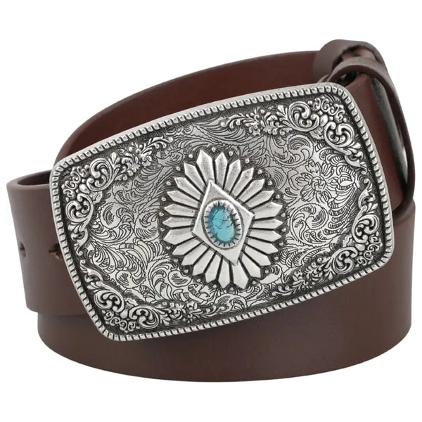 Cowhide Western Belt