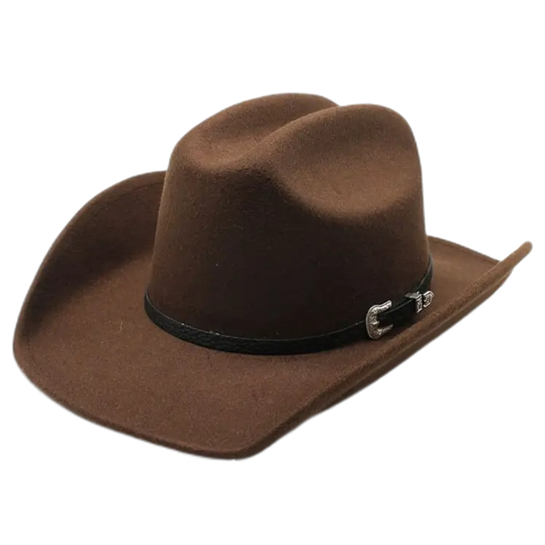 Brown Felt Cowboy Hat