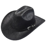 Faux Leather Cowboy Hat