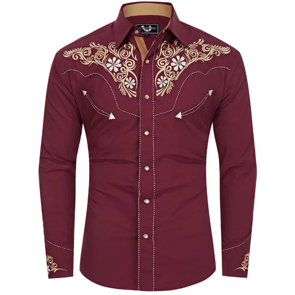 Maroon Western Shirt