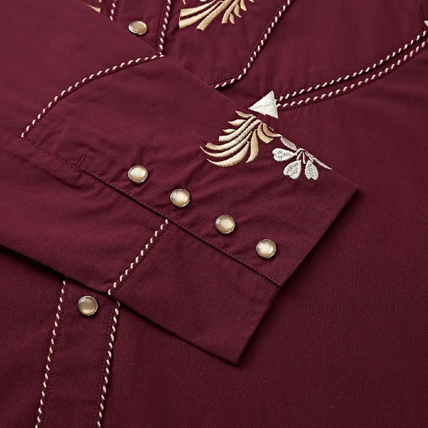 Maroon Western Shirt