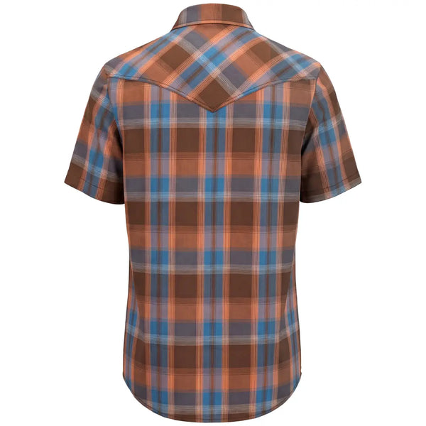 Men's Short Sleeve Western Plaid Shirt