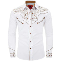 Men's White Western Shirt