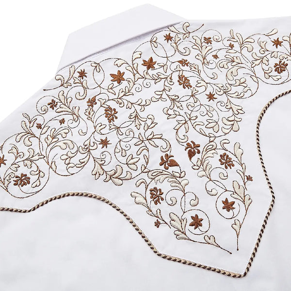 Men's White Western Shirt