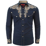Navy Blue Western Shirt